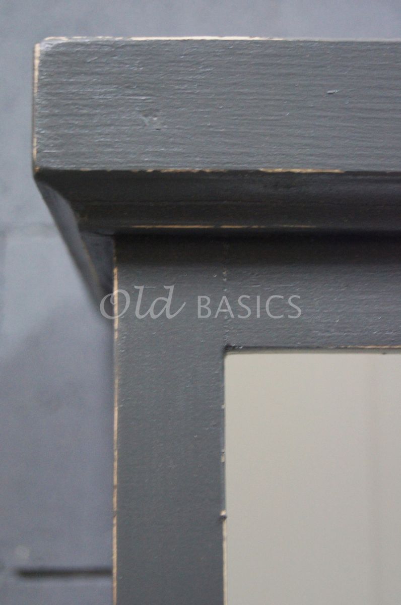 Detail van Boekenkast Monaco, 2 deuren, RAL7043, grijs, materiaal hout